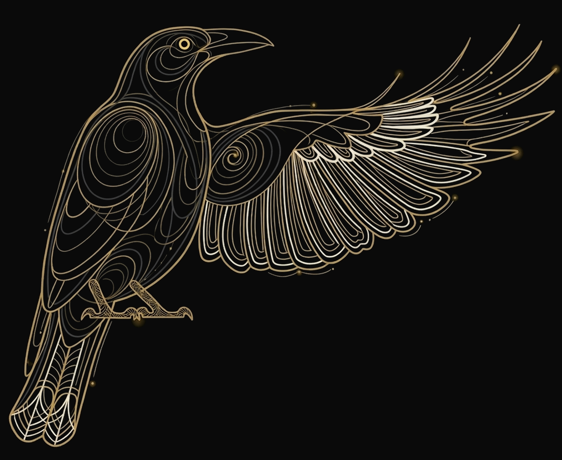 Kurrawong bird illustration