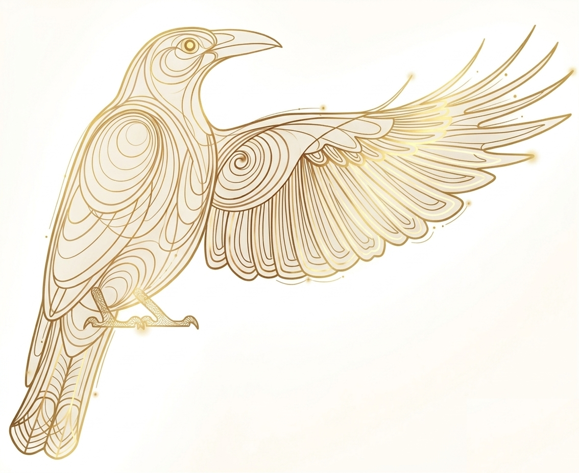 Kurrawong bird illustration